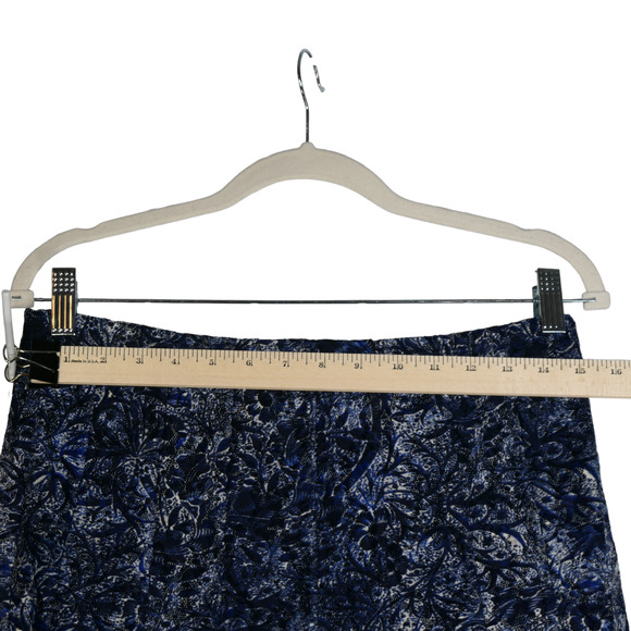 Coldwater Creek Blue Mesh Skirt Womens Size PS Petite Small 6-8 Lined Pull On - Picture 11 of 12